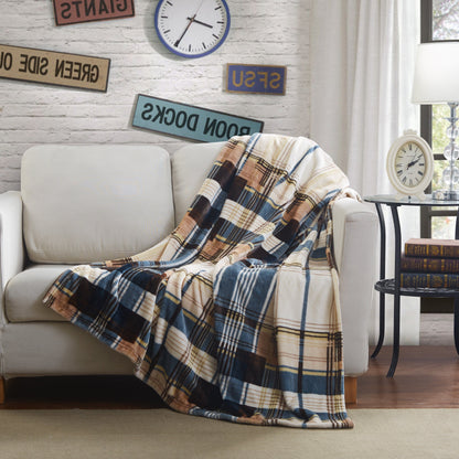 Tache Super Soft Winter Cabin Flannel Throw Blanket