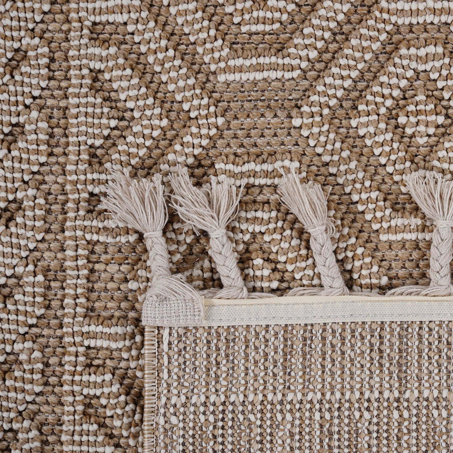 Guros - 8' X 10' Geometric Indoor / Outdoor Area Rug - Mocha