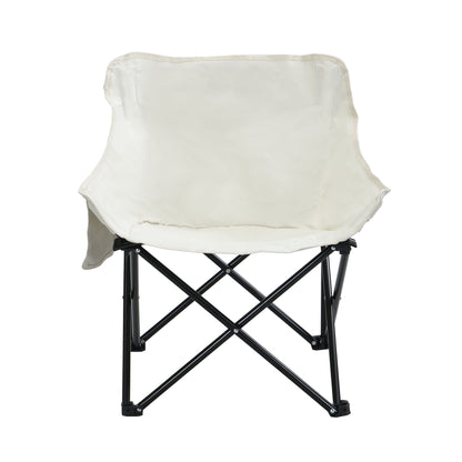 2 Pieces Outdoor Camping Chairs Folding / Portable, Comfortable Seating, Durable Steel Fram