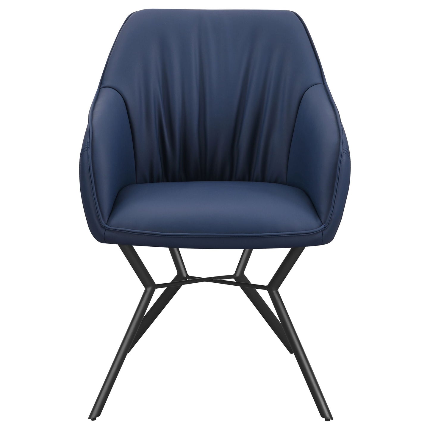 Mayer Upholstered Dining Arm Chair Blue and Brown (Set of 2)