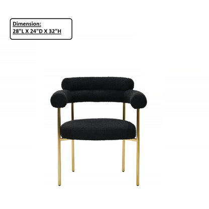 Upholstered Accent Dining Chairs With Armrests (Set of 2)