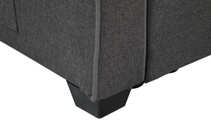 William - Sleeper Sofa With 2 USB Charging Ports And 4 Accent Pillows - Gray