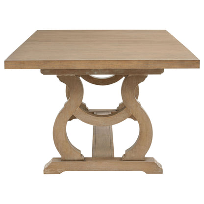 Brockway 104-inch Extension Leaf Dining Table Barley Brown