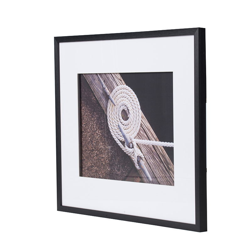 Rope Wall Art With Frame, Wall Decor For Living Room (Set of 3) - White / Black