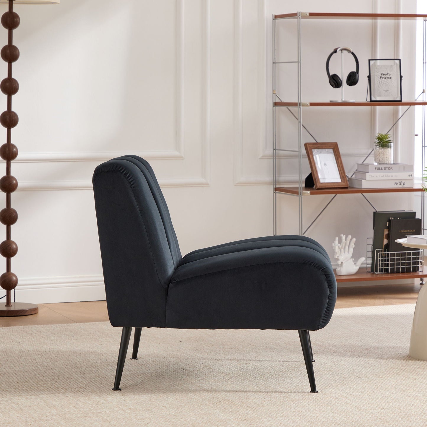 Upholstered Armless Chair For Living Room