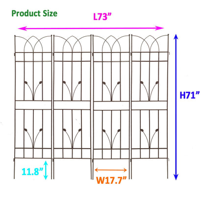 Metal Garden Trellis Rustproof For Climbing Plants Outdoor Flower Support