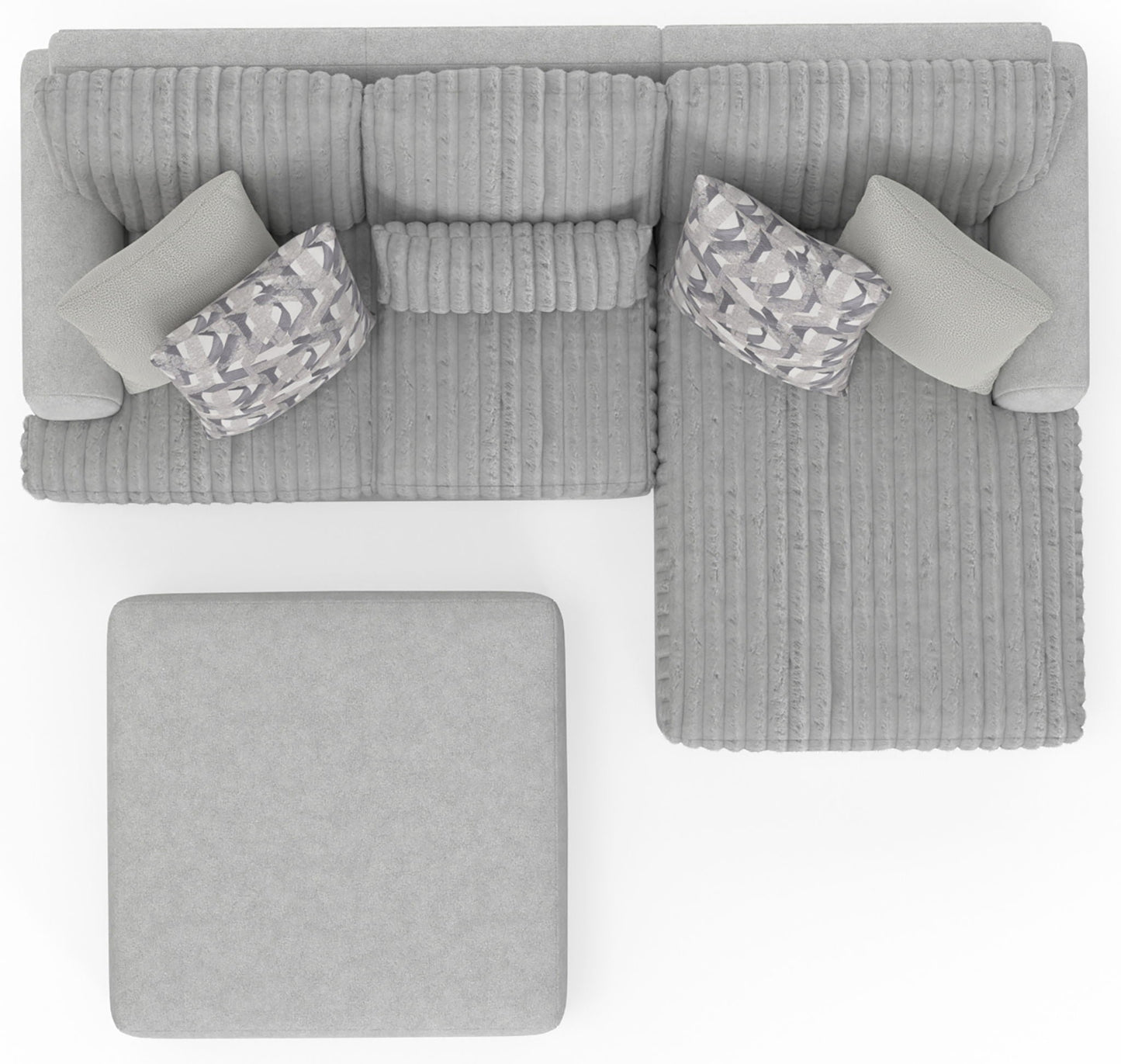 Titan - Sectional With Comfort Coil Seating, Cocktail Ottoman And Accent Pillows Included