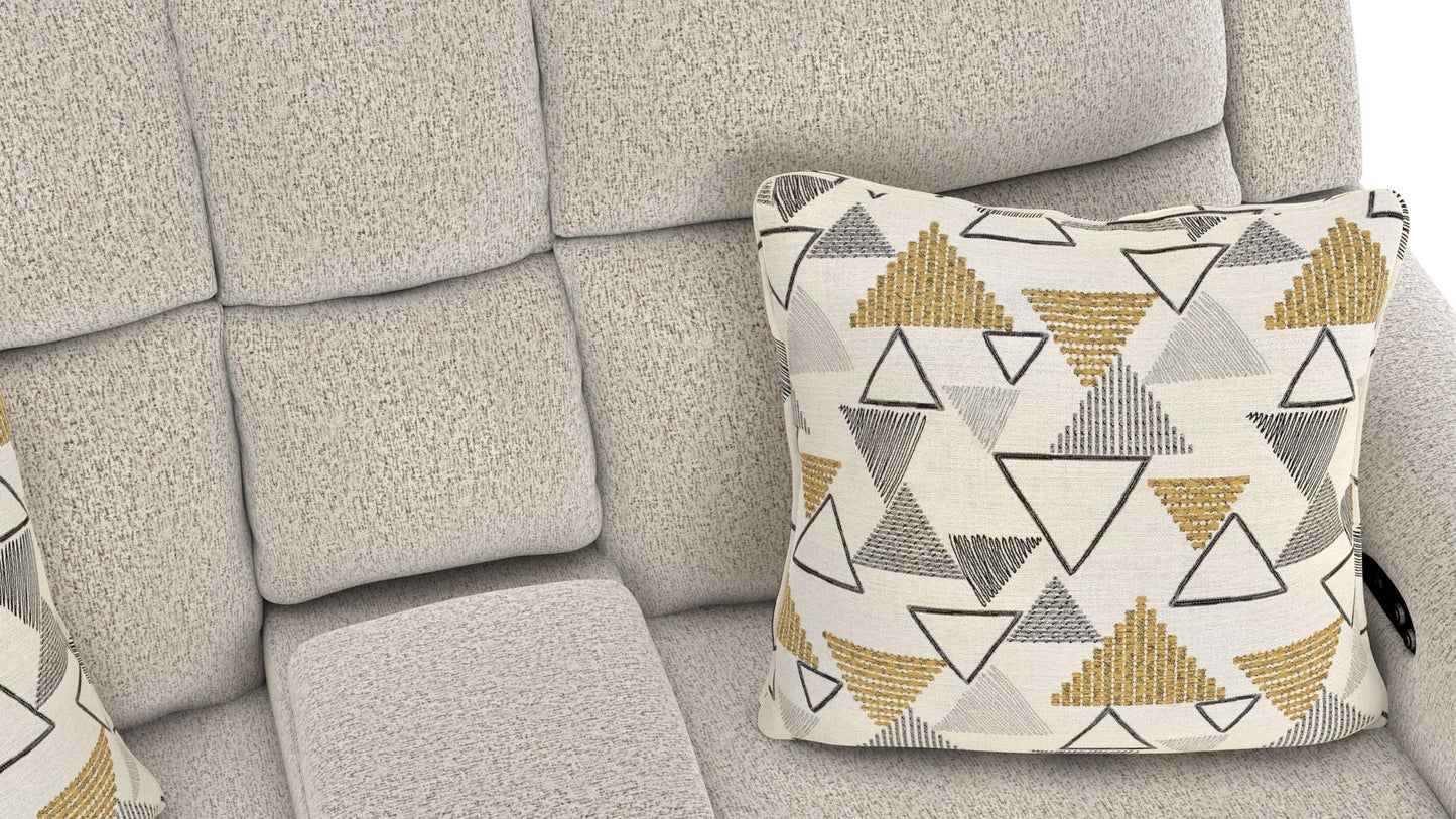 Micah - Power Headrest Power Deep Seat Reclining Console Loveseat - Oatmeal