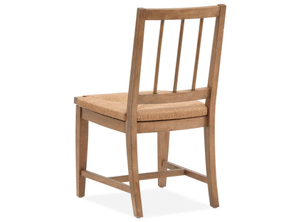 Lindon - Dining Side Chair With Paper Cord Seat (Set of 2) - Light Brown