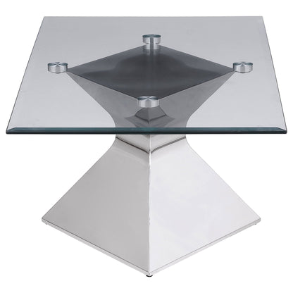 Jenny 3-piece Rectangular Coffee and End Table Set Chrome