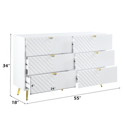 Gaines - 55" Dresser - White High Gloss