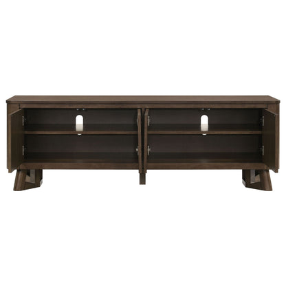 Trotter 71-inch 4-Door Wood TV Stand Media Console Brown