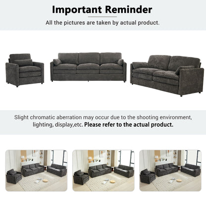 Cozy Upholstered Sofa Set For Living Room