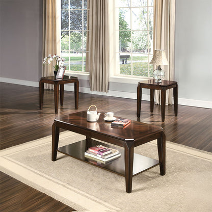 Docila - 3 Piece Coffee & End Set - Walnut