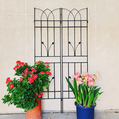 Metal Garden Trellis Rustproof For Climbing Plants Outdoor Flower Support