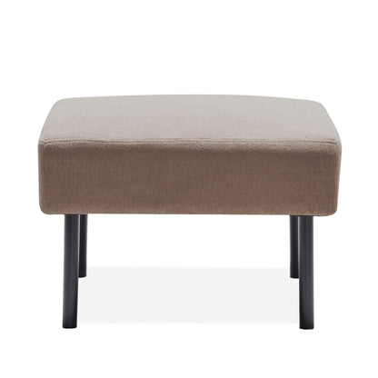 Modern L Shaped 3 Seater Sofa With Ottoman, Upholstered Couch For Small Spaces
