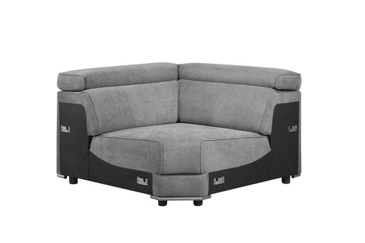 Alwin - Modular Wedge - Dark Gray Fabric