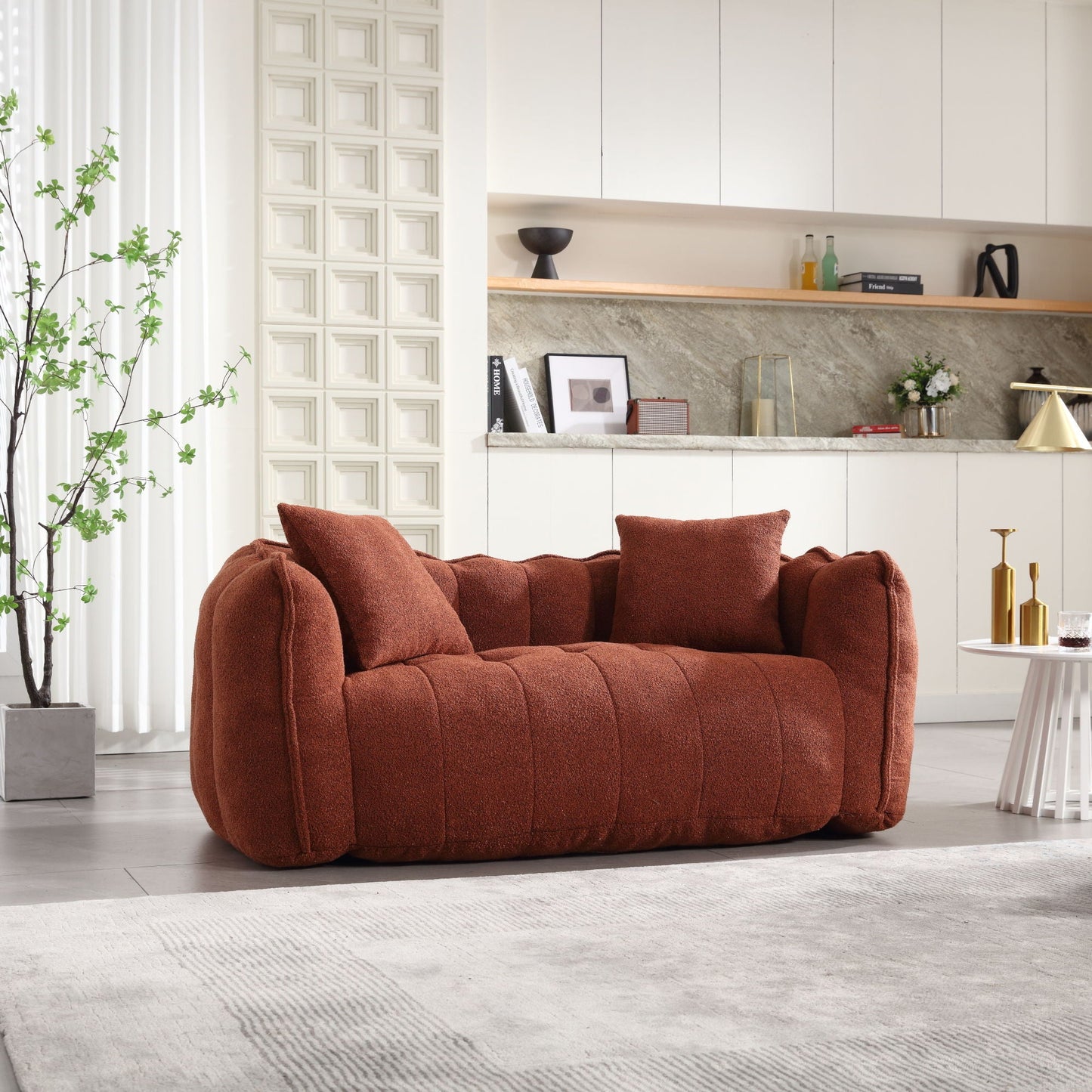 Cozy Beanbag Chair With High Resilience Foam Core For 2