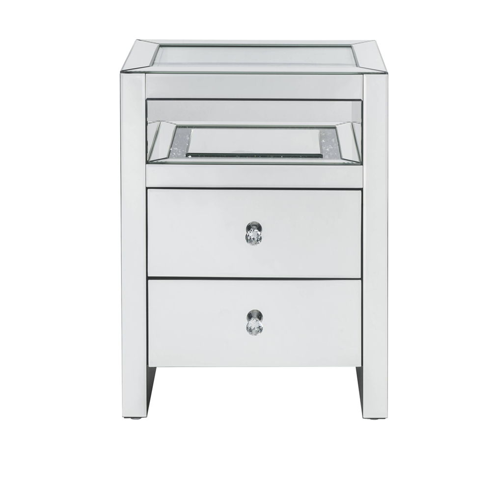 Dominic - Accent Table With LED - Mirrored