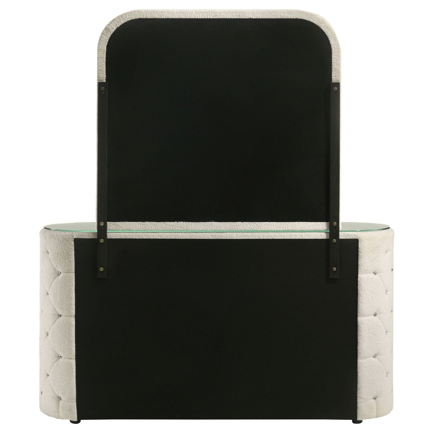 Sonya 6-drawer Upholstered Bedroom Dresser with Mirror Ivory