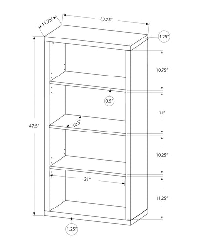 5 Tier For Office Bookshelf, Bookcase, Etagere, Contemporary & Modern