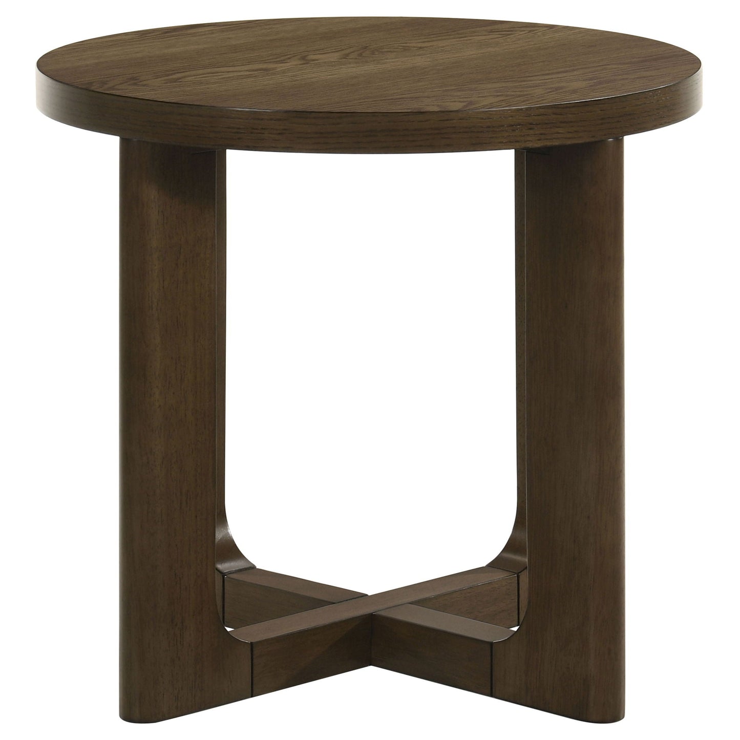 Kessler 3-piece Round Sculptural Wood Coffee Table Set Brown