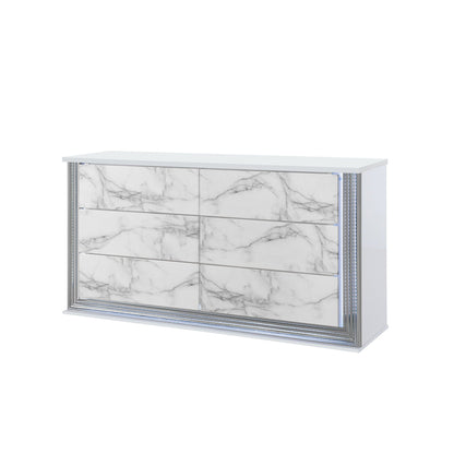 Moon - Dresser With LED Lighting - Marble