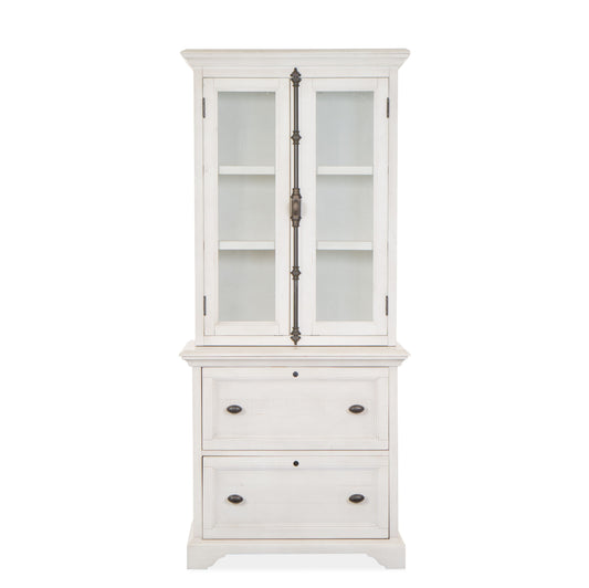 Bronwyn - Lateral File With Hutch - Alabaster