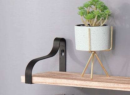 Floating Shelves, Long Wall Shelves (Set of 3), Wall Mounted Shelves & Brackets For Bedroom - Natural Wood