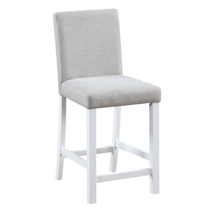 5 Piece Counter Height Table Set, Square Table And 4 Upholstered Chairs