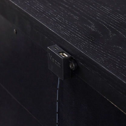 3 Drawer Nightstand With USB - Black