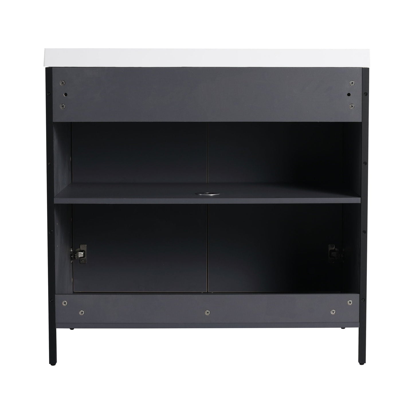 Contemporary Freestanding Bathroom Vanity With Adjustable Shelves