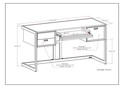 Hampden - Desk - Weathered Gray