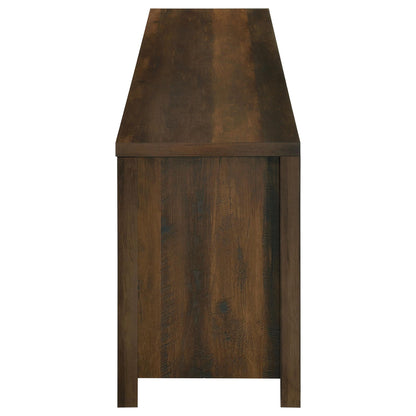 Enfield 71-inch TV Stand Fireplace Media Console Dark Pine