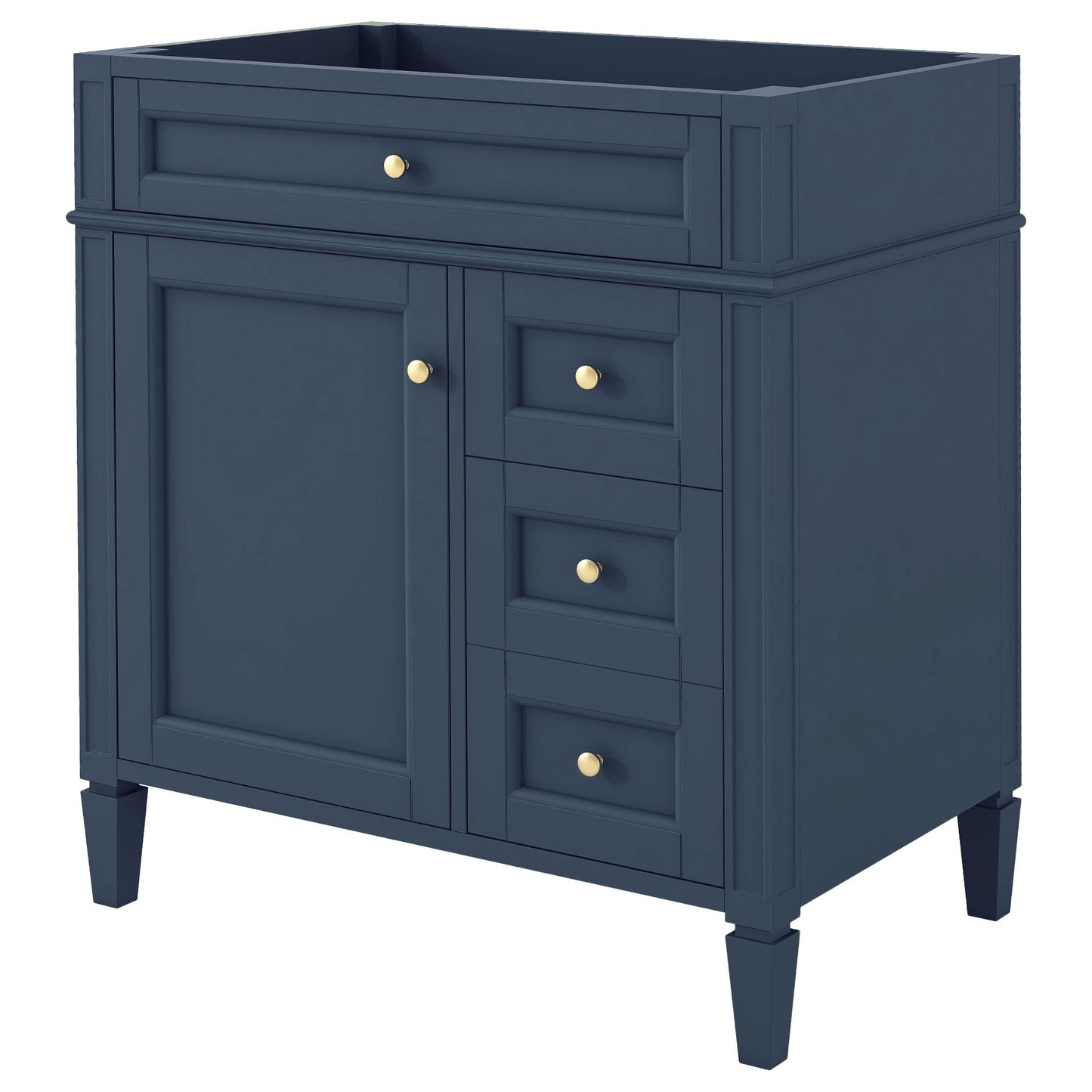 Bathroom Vanity With 2 Drawers And Tip-Out Drawer, Storage Cabinet