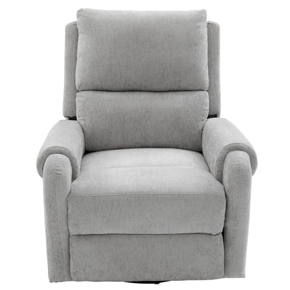 Manual Recliner Massage Chair With Swivel Rocker, 8 Massage Modes, Side Storage Pocket