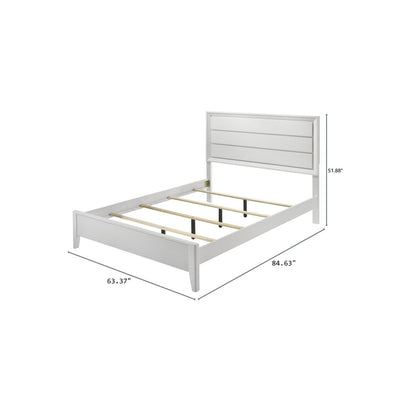 3 Piece Contemporary Bed Set With Wave Texture Panels And Angled Legs