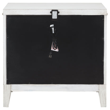 Marielle 2-drawer Nightstand Bedside Table Distressed White