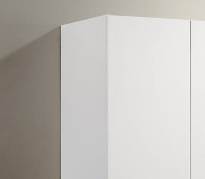 Declan - 3 - Door Wardrobe Cabinet Armoire With Storage Shelves And Hanging Rod - White