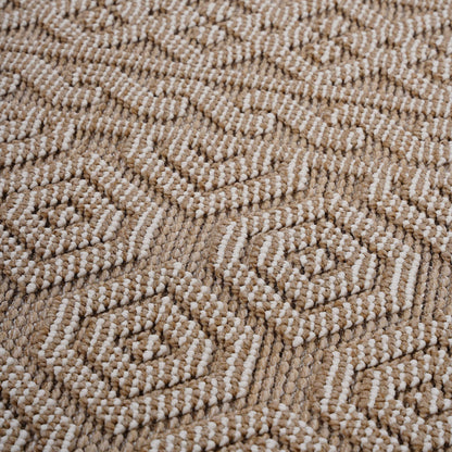Guros - 8' X 10' Geometric Indoor / Outdoor Area Rug - Mocha