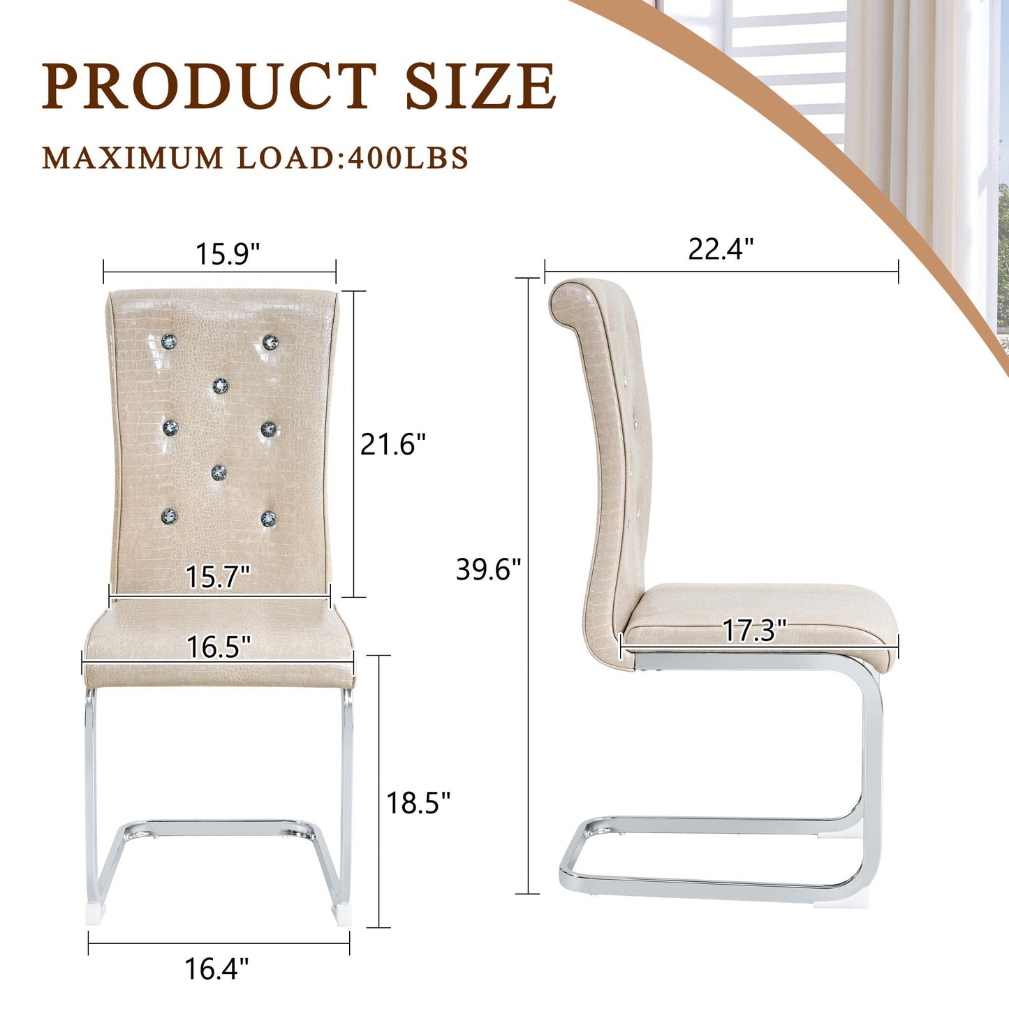 Elegant Design Upholstered Dining Chairs