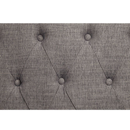 Florian - Loveseat With 3 Pillows - Gray Fabric & Antique White