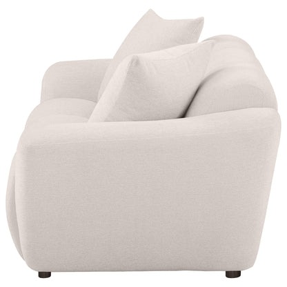 Destino Chenille Upholstered Splayed Arm Loveseat Greige