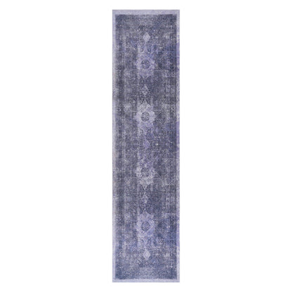 Maval - 2'6'' X 10' Washable Runner Rug - Anthracite