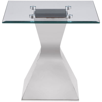 Jenny 2-piece Rectangular Coffee and End Table Set Chrome