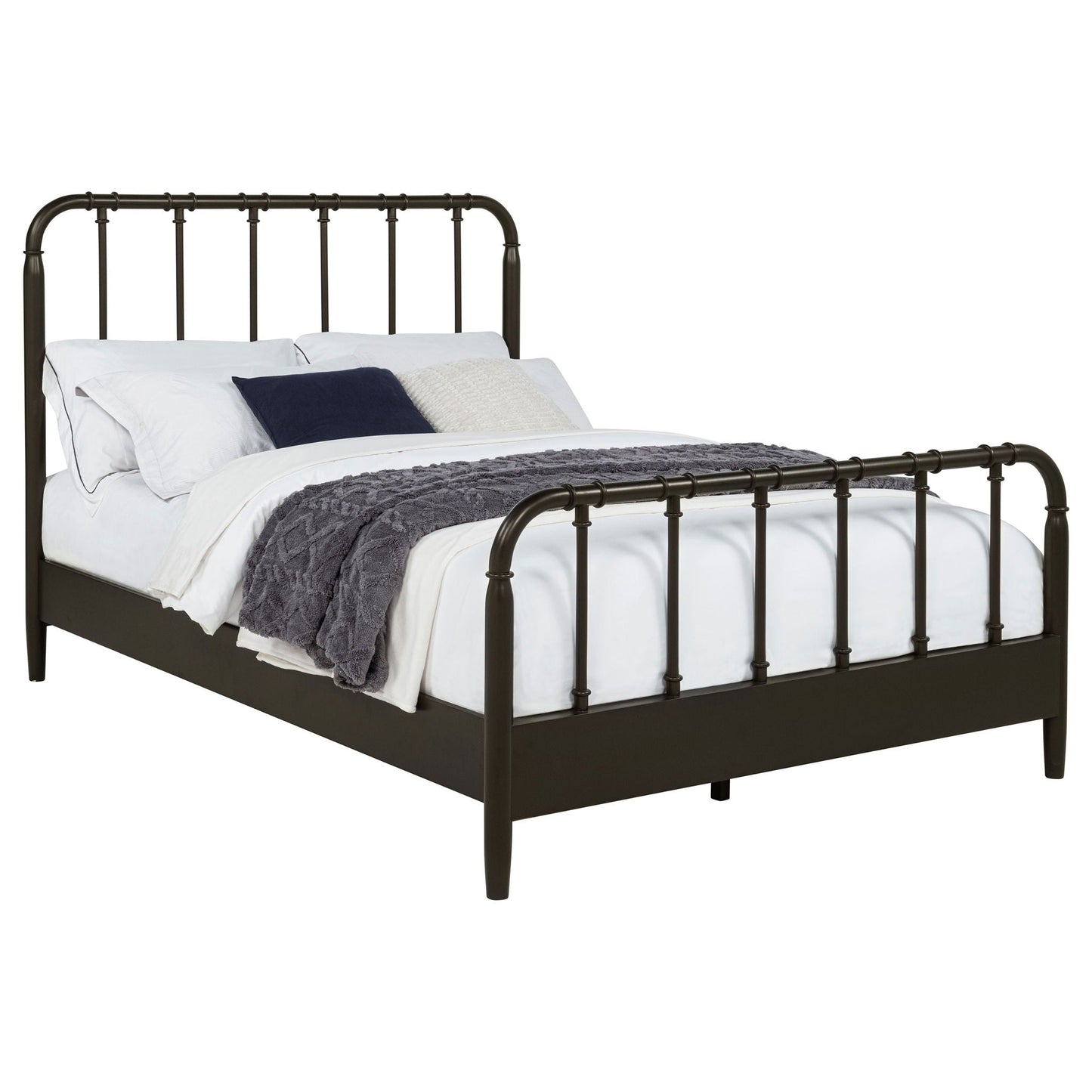 Rocco All Wood Water Pipe Open Frame Full Bed Dark Bronze
