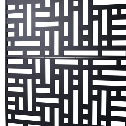 Decorative Freestanding Metal Privacy Screen For Indoor & Outdoor Use
