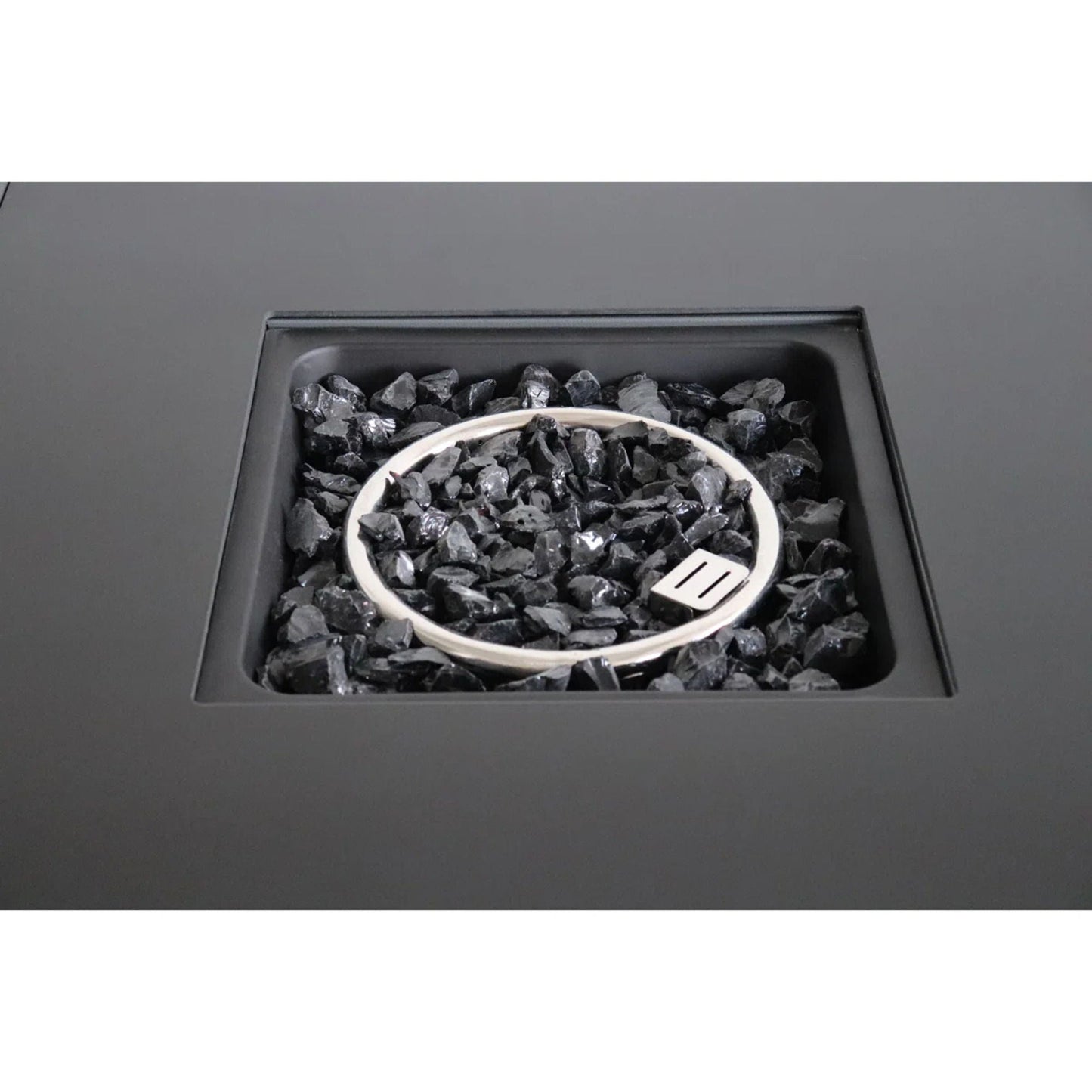 Outdoor Fire Pit Table With Lid High-Quality Materials - Gray
