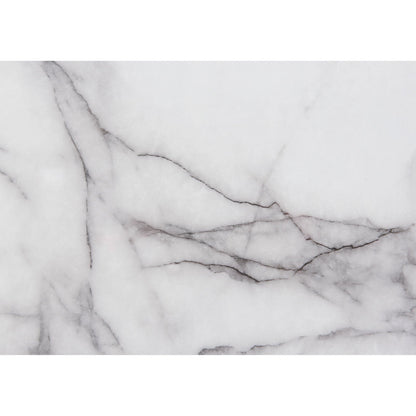 Moon - Marble Nightstand With LED - White