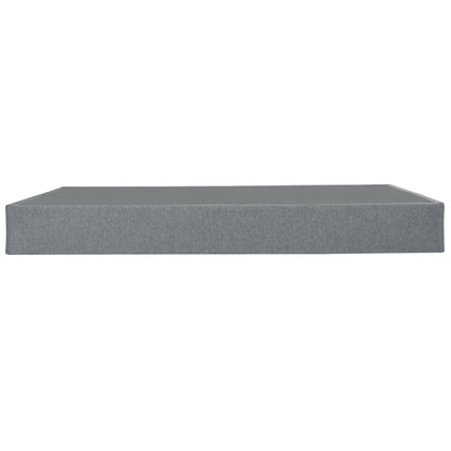 Foldable 9" Twin Size Metal Mattress Box Spring Foundation Bedroom Furniture Bed Base - Gray